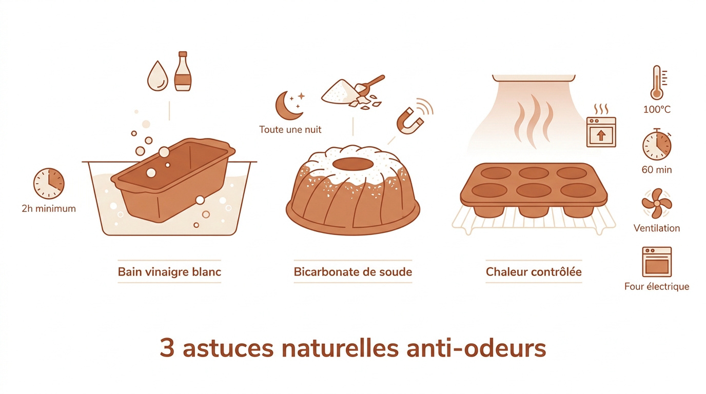 Astuces naturelles pour désodoriser les moules et joints en silicone