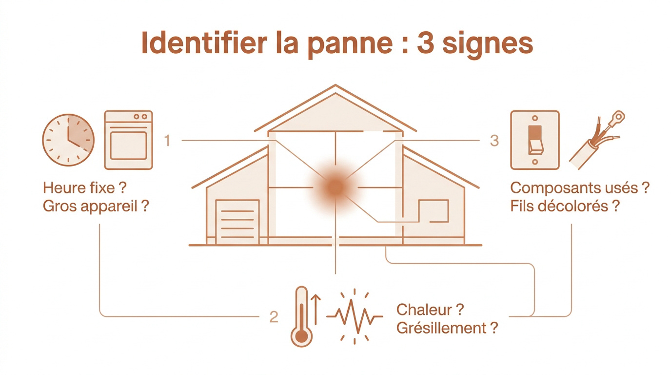 Diagnostic d'une panne électrique sur un luminaire domestique